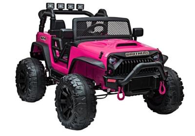 24 volts Jeep 4x4 style Wrangler LUXE rosr peinture 400 watt voiture electrique enfant JC666