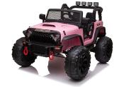 24 volts Jeep 4x4 style Wrangler LUXE rosr peinture 400 watt voiture electrique enfant JC666