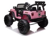 24 volts Jeep 4x4 style Wrangler LUXE rose 400 watt voiture electrique enfant JC666