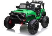 24 volts Jeep 4x4 style Wrangler LUXE Vert 400 watt voiture electrique enfant JC666