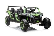 24 volts RSX 600 watts buggy voiture enfant électrique 4 places A033 vert 2023