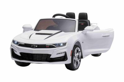 12 volts Chevrolet Camaro SS 6.2L V8  blanche  90watts voiture enfant électrique 