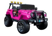 12 volts Jeep 4x4 style Wrangler LUXE rose 180 watt voiture electrique enfant WXE