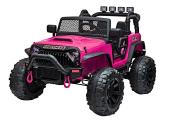 24 volts Jeep 4x4 style Wrangler LUXE rosr peinture 400 watt voiture electrique enfant JC666