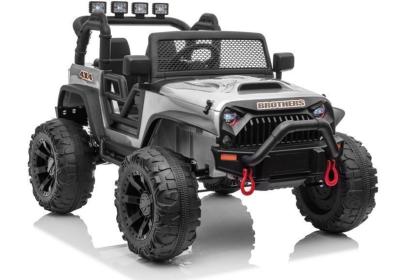 24 volts Jeep 4x4 style Wrangler LUXE gris métal 400 watt voiture electrique enfant JC666