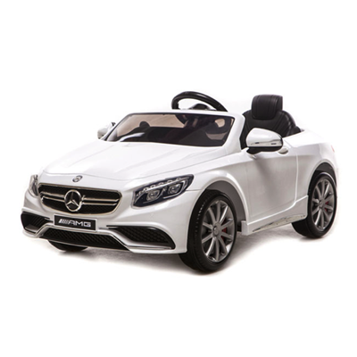 12 volts S63 LUXE blanche voiture enfant électrique Mercedes