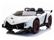 12 volts Lamborghini  VENENO 180 watts  voiture enfant électrique blanche 2023