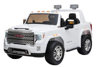 2X12 volts GMC DENALI 180 Watts  2 places blanc voiture enfant electrique 